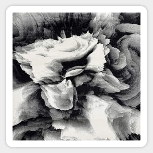 Black & White Floral Swirl Area Geometric 3D Sticker